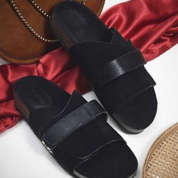 STEPT6 Women Textured Leather Strap Open Toe Flats-image-14