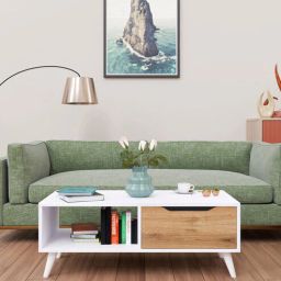 mintwud from pepperfry Cozy Castle Coffee Table In White And Canyon Oak Colour-picture-38