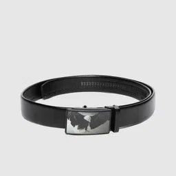 HIGHLANDER Men Black Solid Belt-image-1