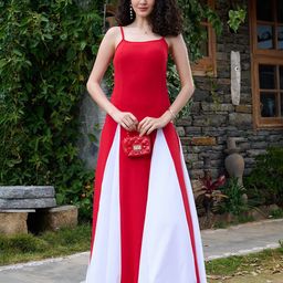 BAESD Women Solid Shoulder Straps Fit and Flare Dress-image-10