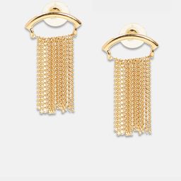 SOHI Set Of 2 Hanging Chain Bar Contemporary Drop Earrings image 3
