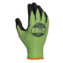 Traffi Cut Resistant Work Gloves Polyurethane Coating Green Size 8, TG5210-08 (1 Pair)-image-62