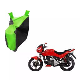 Auto Pearl Waterproof Two Wheeler Cover For Hero CBZ Extreme (Green & Black)-image-84