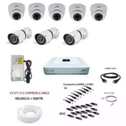 Godrej See Thru 1080p Full HD White CCTV Camera Kit without Hard Disk, Godrej 2MP 5 DOME 3BULLET-4