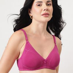 DressBerry Pink Full Coverage Non Padded Non Wired Everyday Bra All Day Comfort-image-76