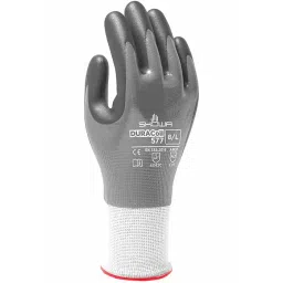 Showa Duracoil Grey HPPE Polyester Cut Resistant Work Gloves Size 7 Nitrile Foam Coating, SHO5772-picture-29