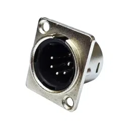 SETMI INDIA XLR Socket Connector Male 5-Pin Nickel-Plated Zinc Alloy, Silver & Black-picture-38