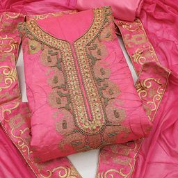SAINOOR Embellished Semi-Stitched Dress Material-image-87