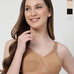 LILY Pack Of 4 Full Coverage Non Padded Minimizer Bra-image-86