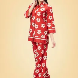 all about you Floral Printed Shirt & Trousers Co-Ord Set-37