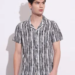 Being Human Men Classic Slim Fit Opaque Printed Casual Shirt-picture-1