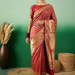 DEVATITHI Woven Design Zari Banarasi Saree-picture-18