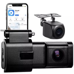 AllExtreme 2K+1080 P 140° Wide Viewing Angle Car Dash Camera with Night Vision and USB, X17-3