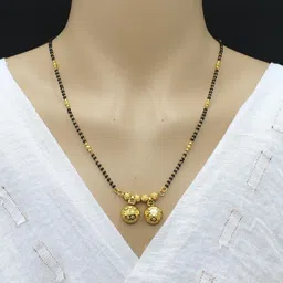 Soni imitation jewellery gold plated mangalsutra for women-image-3
