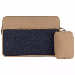 Neopack 14.2 inch Laptop Sleeve With Pouch Compatible MacBook Pro Air Denim with Tan, N11DM13-image-33