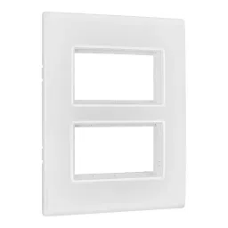 Legrand Cover Plate with Support Frame Allzy White 2*4 Module Vertical, 6813 06 (Pack of 5) image 2