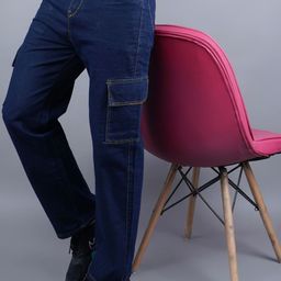 Metronaut Men Classic Slouchy Fit Mid-Rise Stretchable Cargo Styles Jeans-image-10