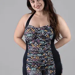 Keepfit Women Plus Size Printed Padded Monokini Swimwear-image-68