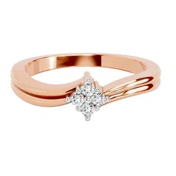 Sparkles 14K Rose Gold Diamond Studded Round Shaped Ring 2.72 g-image-60