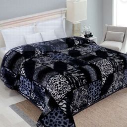 tundwal's Black & White Abstract Mink Heavy Winter Double Bed Blanket-picture-45