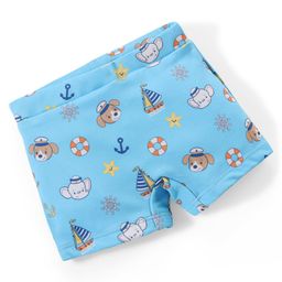 Babyhug Cotton Short Swimming Trunk Ship Printed - Blue-image-48