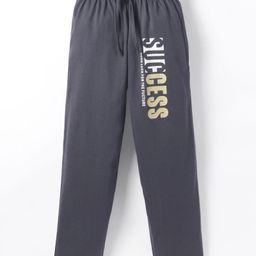 Taeko Single Jersey Knit Full Length Lounge Pant With Text Print - Charcoal Grey-picture-12