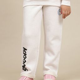 Kidsville Peanuts Featuring Snoopy Text Printed Joggers - Grey-image-53