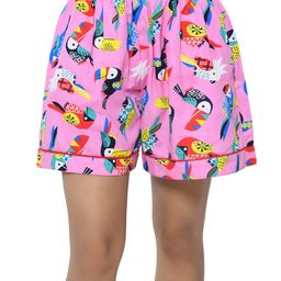 Funkrafts Cotton Birds Printed Shorts - Pink-image-91