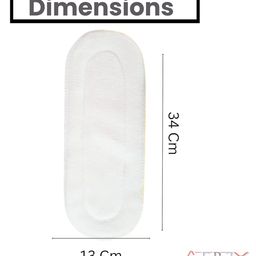 AEREX Reusable White Inserts Pads for Diapers Bamboo Charcoal Inserts Liners Natures Cloth Diaper Liner Wet Free Booster Inserts Nappy Inserts for Baby Cloth Diapers (Pack of 10) image 3