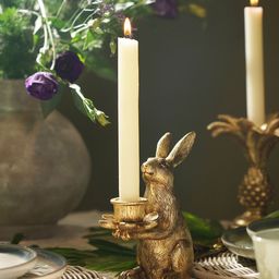 Pure Home and Living Gold-Toned Rabbit Candle Holder-picture-22