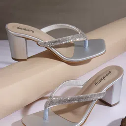 DressBerry Women Western Embellished Block Heels Sandals-image-88