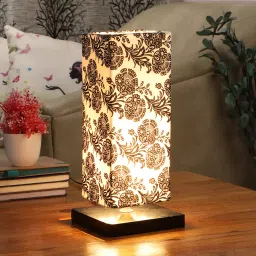 Tucasa TC-09 304.8 mm (12 Inch) Filigree Design Print Table Lamp with Metal Base image 4