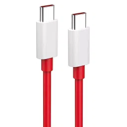 Loire SuperVooc USB Type-C to Type-C Charging & Data Cable 100 W 10 V/‎6.5 A Red for OnePlus Mobile Adapter image 1