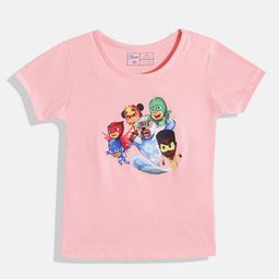 Eteenz Girls PJ Masks Printed Pure Cotton T-shirt-17