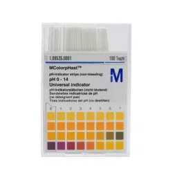 Merck 0 - 14 Range Universal pH Indicator Strip, 1.09535.0001 (Pack of 100)-11