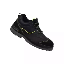Mallcom Steel Toe Safety Shoes Low Ankle PU Sole Double Density Black Microfiber & Suede Upper Size UK 5, Rufus K01-picture-42