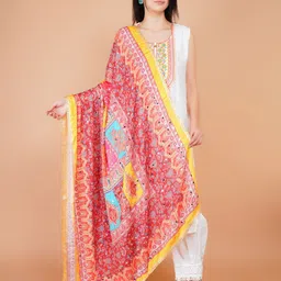 Karthav Fashion Ethnic Motifs Printed Miror Work Dupatta-image-19