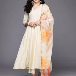 Ahalyaa Panelled Gotta Patti Kurta with Trousers & Dupatta-picture-0