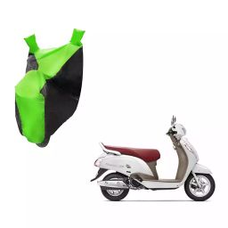 Auto Pearl Waterproof Two Wheeler Cover For Suzuki Access 125 (Green & Black)-image-92