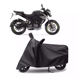 Auto Pearl Polyester Two Wheeler Cover for Bajaj Pulsar 200NS FI BS6 (Grey)-image-94