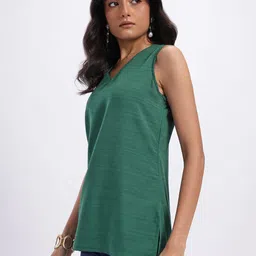 Anouk Rustic Textured Short Kurti image 4