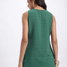 Anouk Rustic Textured Short Kurti image 5