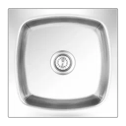 Nirali BG Kitchen Sink Popular Series Big 485x485 mm (19x19 inch) Satin Finish Stainless Steel, Square Plain-image-45
