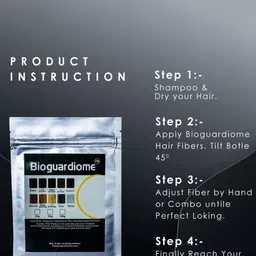 Bioguardiome Set Of 4 Hair Building Thickening Fiber Refill Bag - 25 g Each - Dark Brown image 2