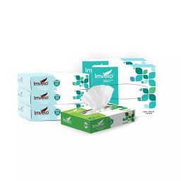 Imvelo Facial tissues bag pack OBA Free 50 pulls 2 ply pack of 6 soft Compact travel bag pack-14