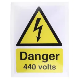 RS PRO Self-Adhesive Electrical Hazard Warning Sign (English, French) Model No 9175415-picture-43