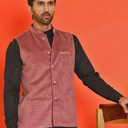 Anouk Printed Kurta With Pyjama & Nehru Jacket image 5