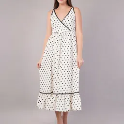 Purple State Polka Dot Lace Insert Fit & Flare Maxi Dress-picture-14