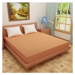 DREAM CARE Cotton Feel Terry   Ultra Soft Waterproof Mattress Protector- Golden-image-64