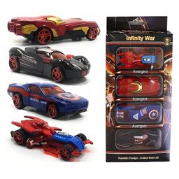 PLUSPOINT 4 PC Diecast Metal Superhero Toy Vehicles Cars Set Alloy Push N Go Vehicles, Mini Racing Cars for Toddlers, Girls and Boys Kids Play Car Set (Super 4)-15
